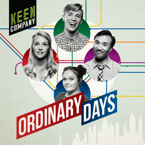 Ordinary Days logo with four black and white photos of young adults