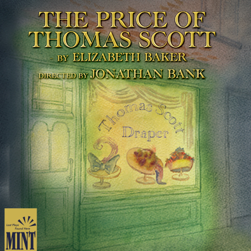 The Price of Thomas Scott logo with a sketch of the outside of a hat shop.
